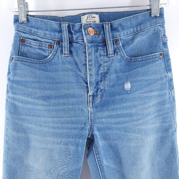 J. Crew Billie Denim Boot Crop Ripped Jeans - Picture 2 of 13